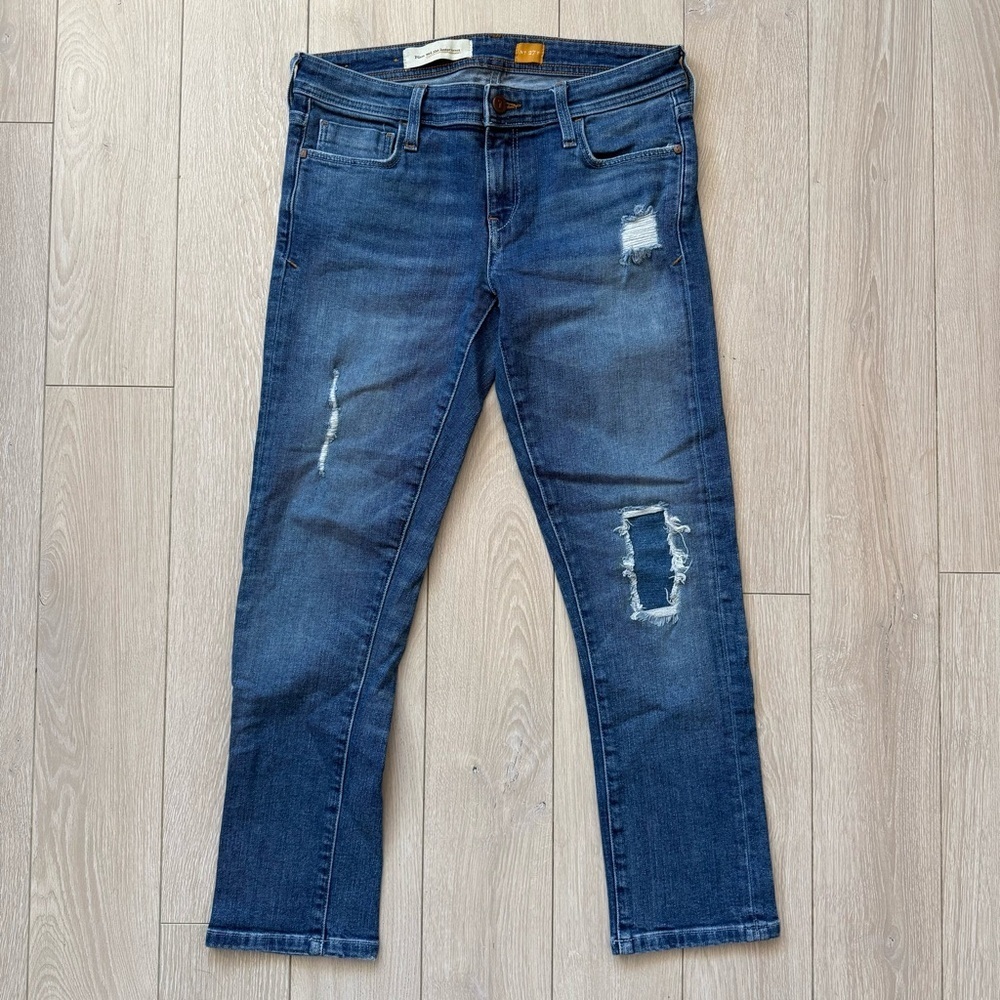 Pilcro and the Letterpress Anthropologie Patch Distressed Jeans Women’s 27P